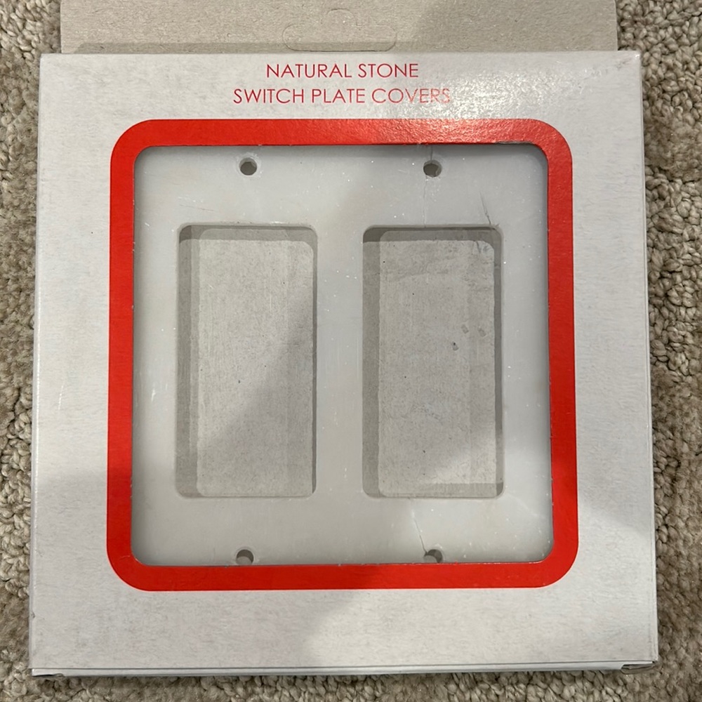 Honed Marble / Natural Stone Double Rocker Switchplate